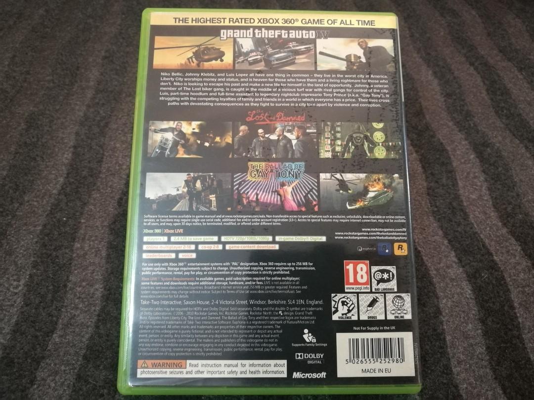 grand theft auto 4 xbox 360