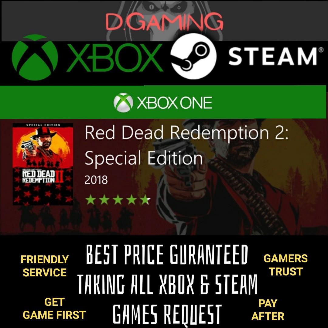 Xbox Red Dead Redemption 2 Special Edition Toys Games Video Gaming Video Games On Carousell