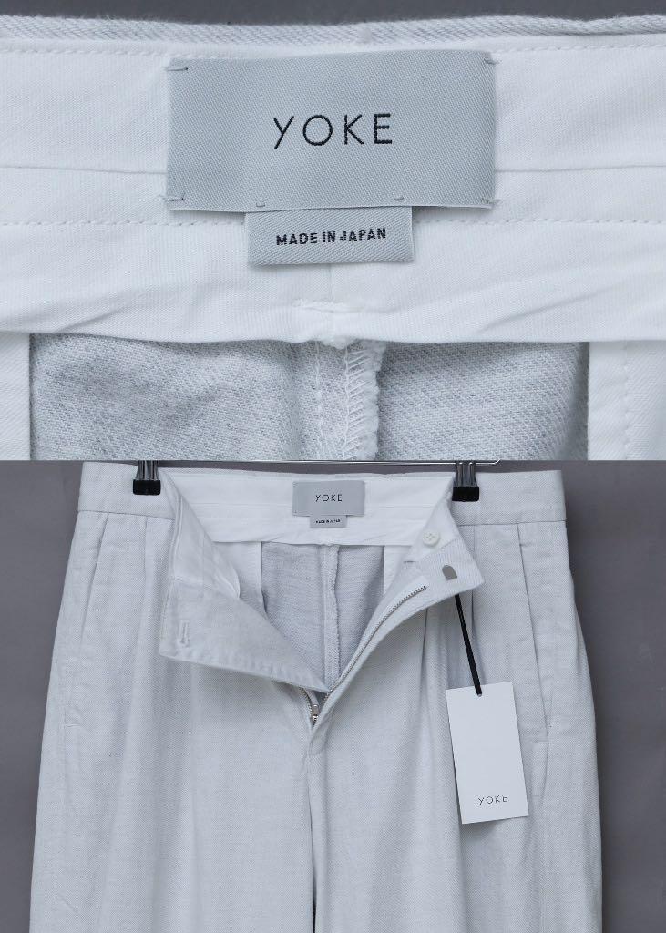 YOKE 20SS 2TUCK WIDE TROUSERS (Snow Grey), 男裝, 褲＆半截裙, 沙灘