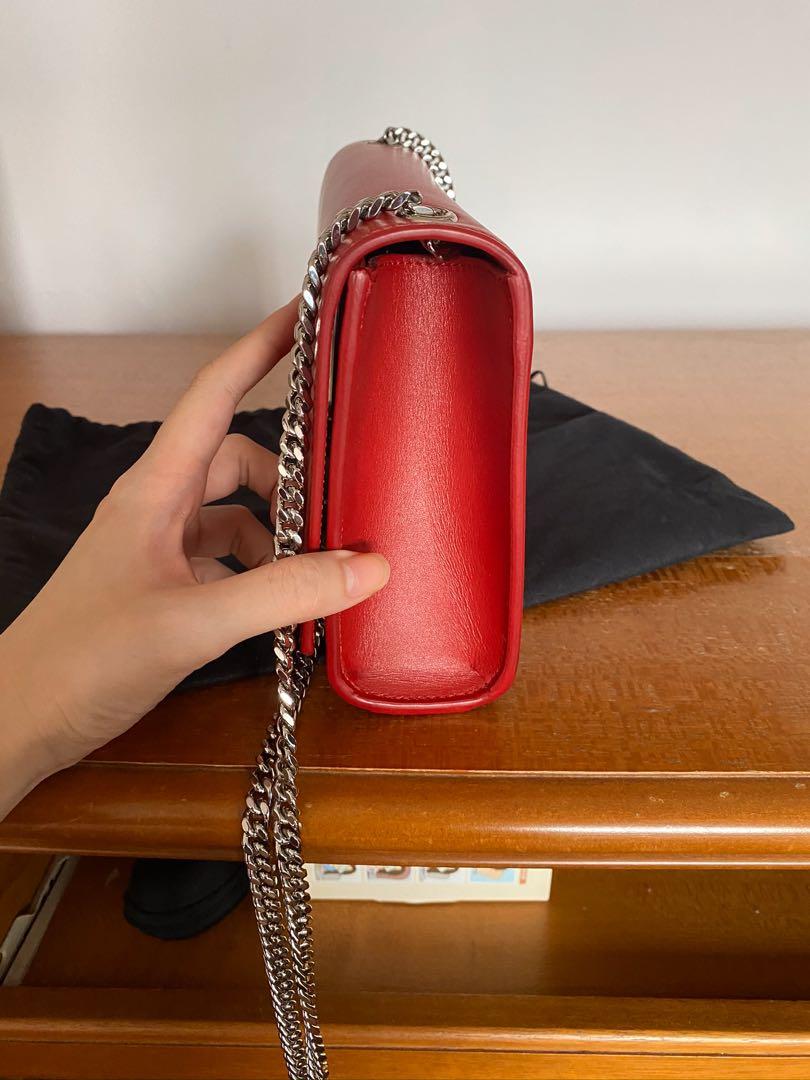 Medium kate bag with leather tassel in grain de poudre embossed leather on sale