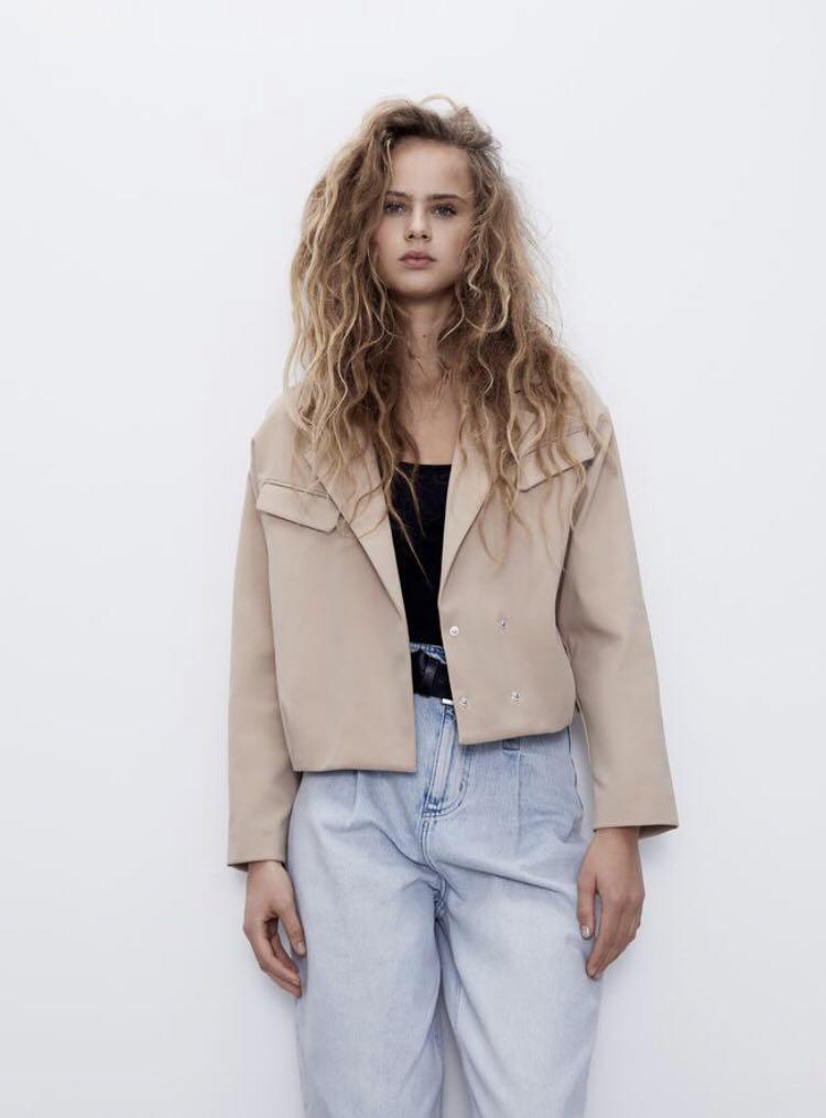 Zara oversized jacket with pockets clearance