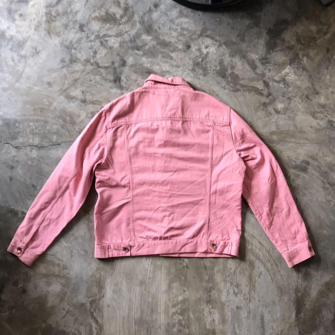 zara pink denim jacket ITS AVAILABLE, Men's Fashion, Coats, Jackets and Outerwear on Carousell