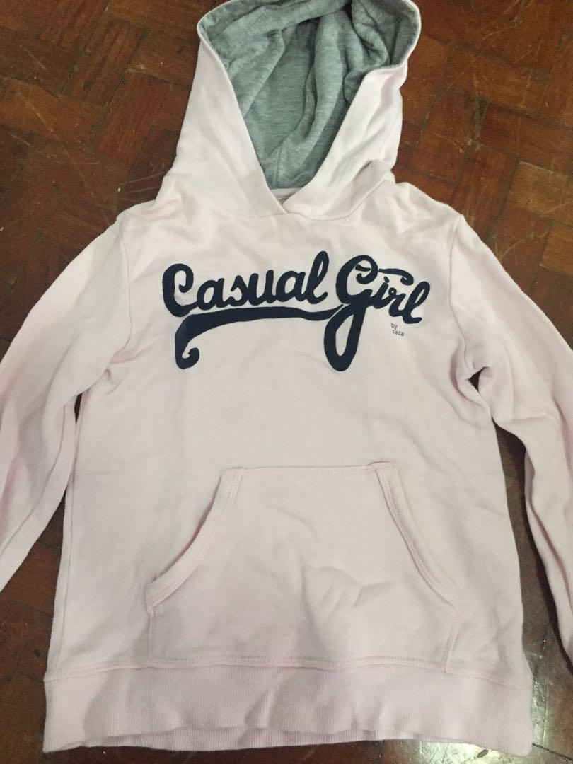 pink hoodie zara