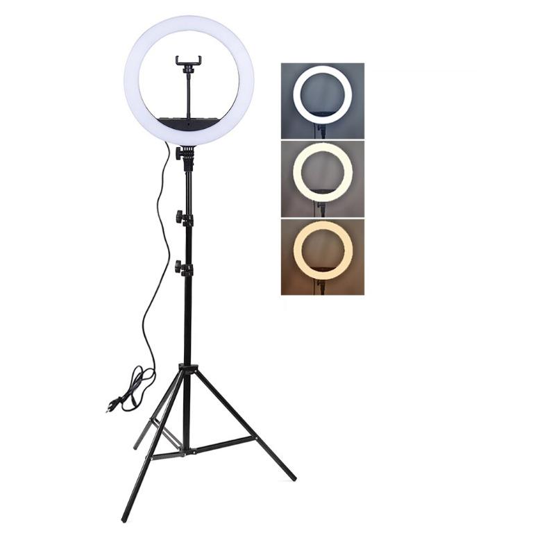 36cm 14 Dimmable Brightness Adjustable Led Ring Light Photography For Video Broadcast Studio Make Up Falcon Eyes Photography Camera Accessories Others On Carousell