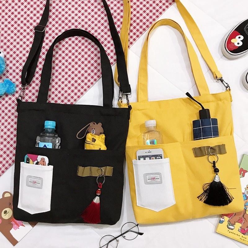 korean canvas shoulder bag