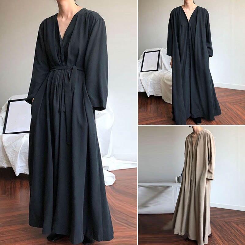 full length casual dresses with sleeves