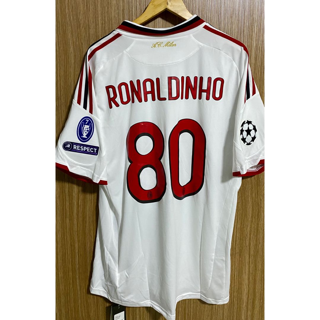 AC Milan 09/10 RONALDINHO 80 Retro Vintage Classic Shirts Jersey
