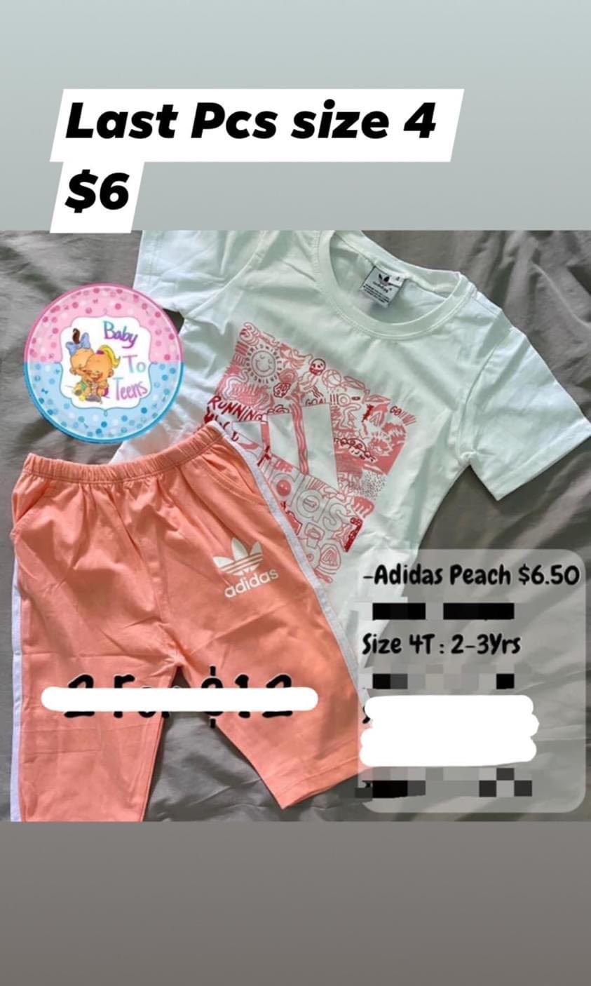girls adidas short set
