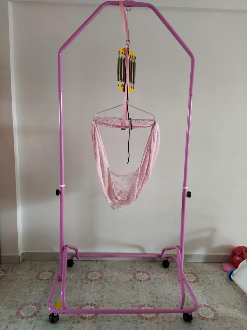 Baby cradle with 7 spring set safety rope and sleeping net
