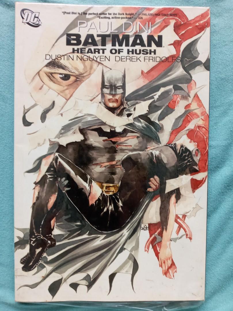 Batman: Heart Of Hush (Category: Comics & Manga) located in Cebu City. Submitted by diyeszon (Listing ID 1023769771, Image 1). Description: in excellent condition graphic novel / crime fiction Secrets shared years ago between Bruce Wayne and Tommy Elliot - a.k.a. Hush - come to light with dangerous consequences in the present. As Batman finds himself barely capable of handling the diabolical threat of the Black Glove, Hush attacks Bruce Wayne in 