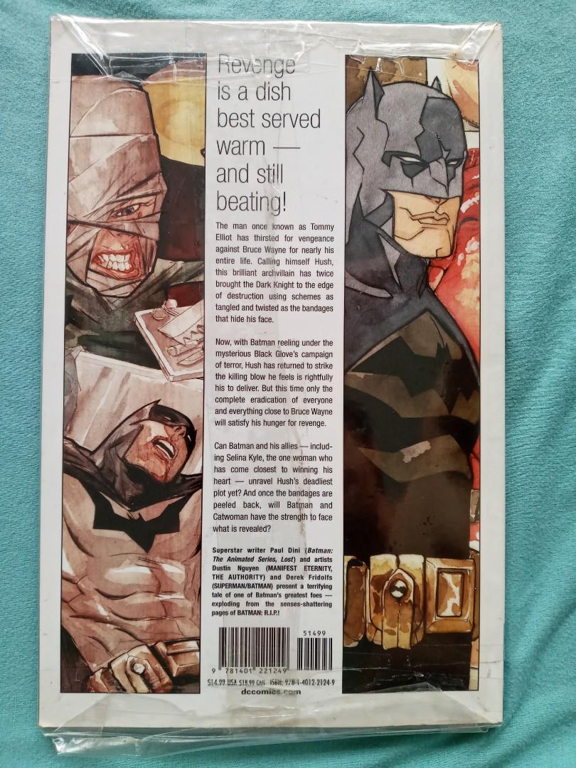 Batman: Heart Of Hush (Category: Comics & Manga) located in Cebu City. Submitted by diyeszon (Listing ID 1023769771, Image 2). Description: in excellent condition graphic novel / crime fiction Secrets shared years ago between Bruce Wayne and Tommy Elliot - a.k.a. Hush - come to light with dangerous consequences in the present. As Batman finds himself barely capable of handling the diabolical threat of the Black Glove, Hush attacks Bruce Wayne in 