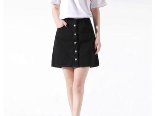 Black denim skirt (size 29)