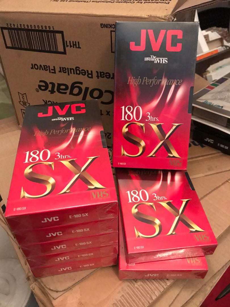 Blank VHS tapes JVC 8 pieces remaining, Hobbies & Toys, Music & Media