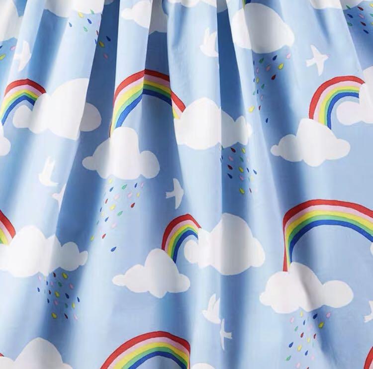 BN Little Girl Pastel Rainbow Print Dress for 6 years and 7 years old
