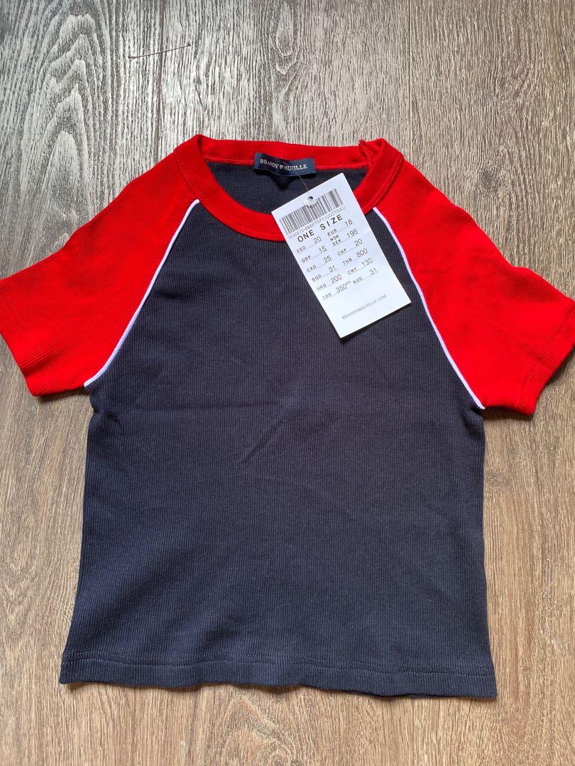 Bnwt Brandy Melville Navy And Red With Stripes Bella Top Women S Fashion Tops Other Tops On Carousell