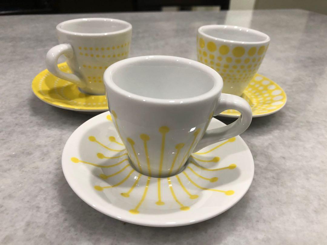 6 bodum espresso cups & saucers, Furniture & Home Living, Kitchenware