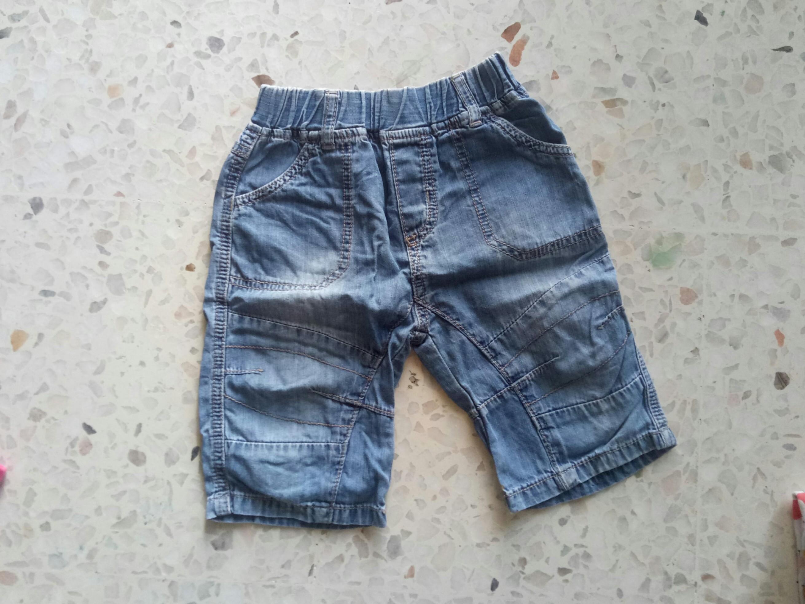Buy Three Quarter Kids Trousers Ripped Hole Toddler Baby Denim Pants  Elastic Waist Casual Girls Jeans at affordable prices — free shipping, real  reviews with photos — Joom