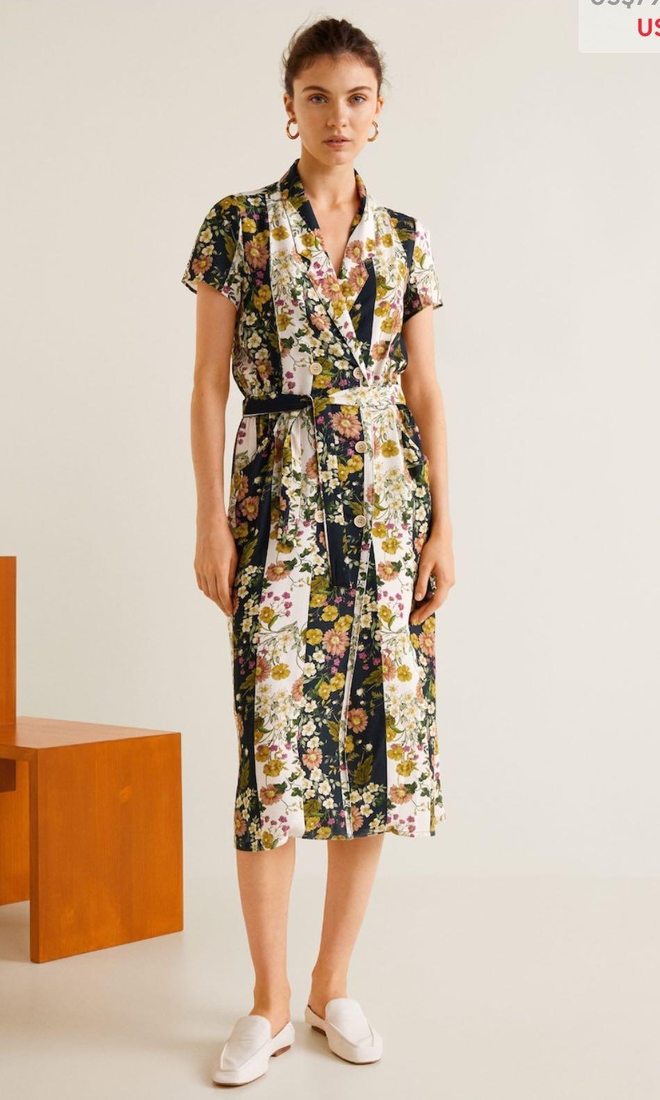 Mango floral vintage dress on sale