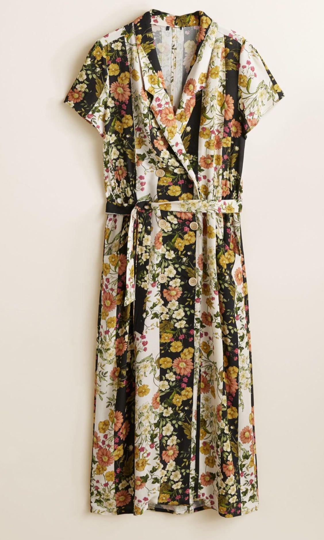 mango floral vintage dress