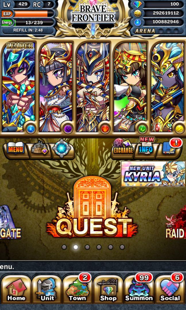 Brave Frontier Account Video Gaming Gaming Accessories Game Gift Cards Accounts On Carousell Talk about anything but brave frontier. brave frontier account