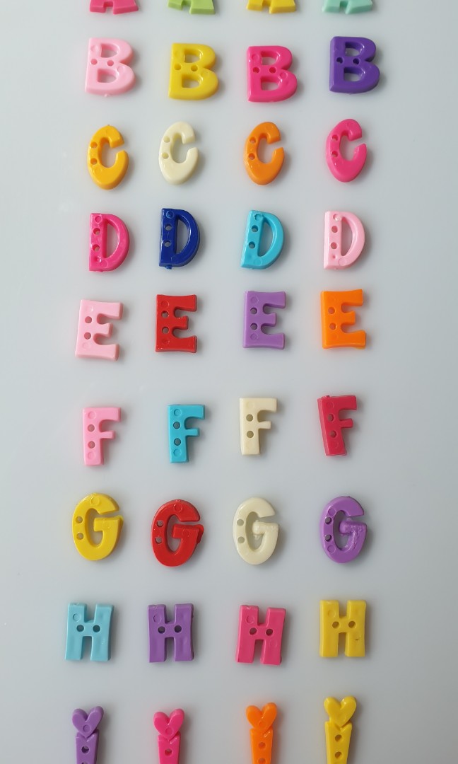 Alphabet buttons on sale for sale