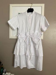 Celine white cotton poplin dress