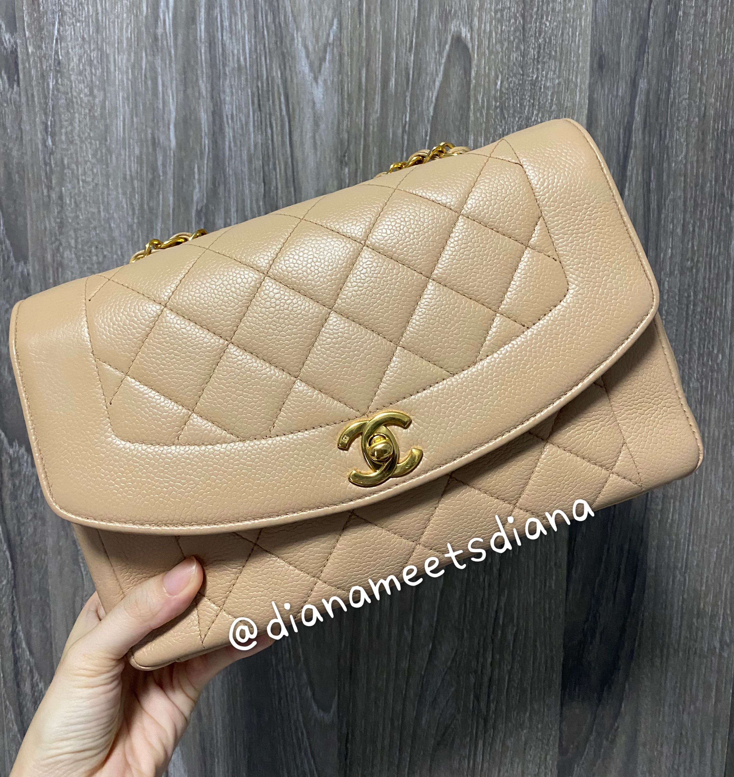 CHANEL DIANA CAVIAR FlAP BAG SMALL SIZE , Women's Fashion, Bags & Wallets,  Shoulder Bags on Carousell