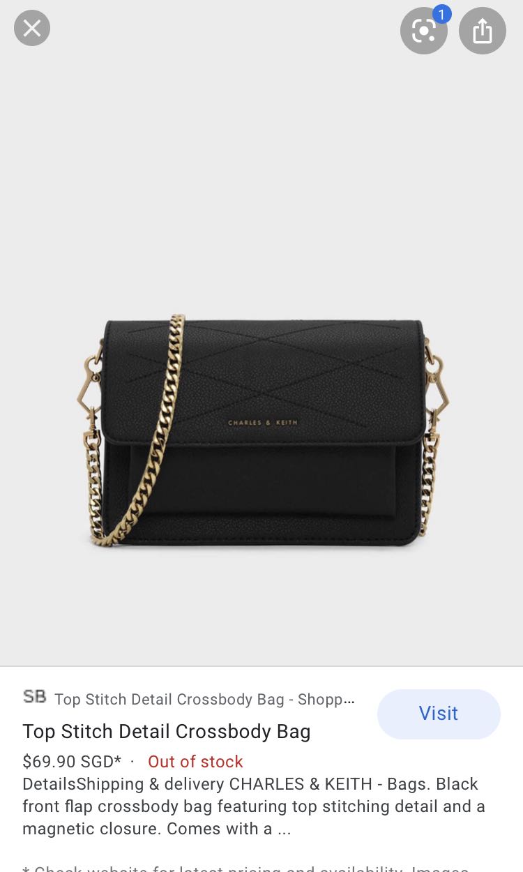 charles & keith charm detail crossbody bag