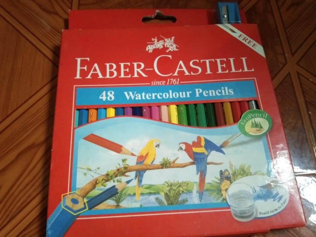 FABER CASTELL 48 Watercolour Pencils (Category: Stationery & School Supplies) located in Cainta. Submitted by epictree.db2523 (Listing ID 1023779126, Image 1). Description: 48 colors complete only 1 color pencil was used, the rest are Brand new. selling price: 600pesos contact me @ 09294392125.