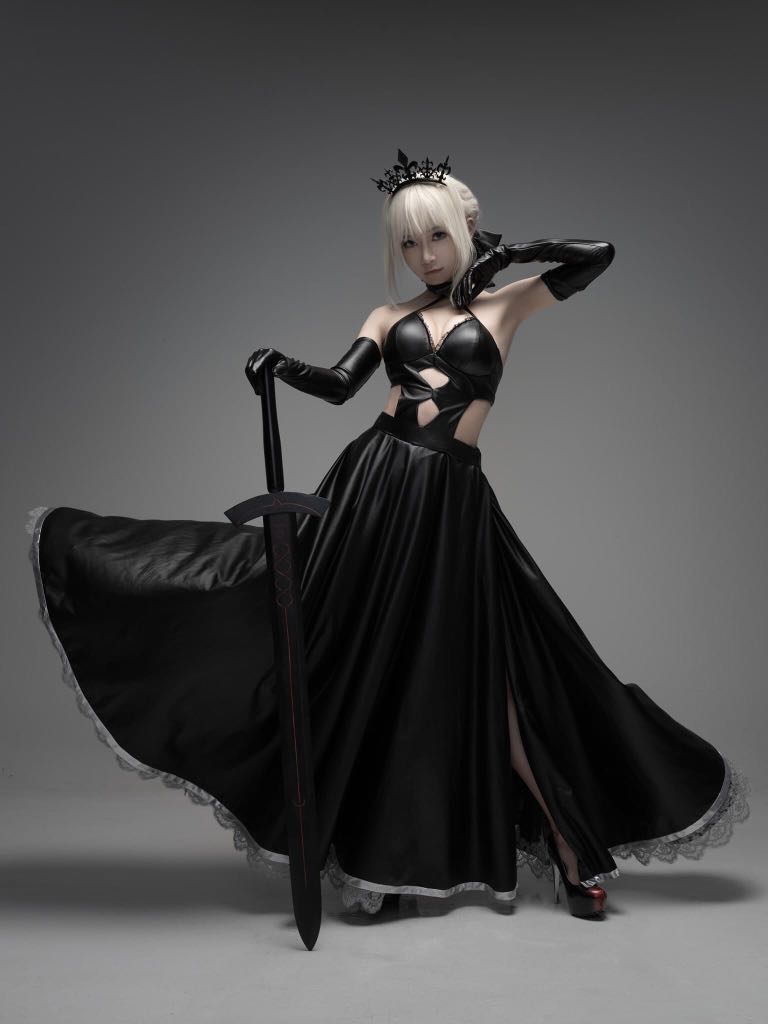 FGO Saber Alter Figurine Version Black Gown / Dress with Lace Cosplay  Costume, Women's Fashion, Dresses & Sets, Evening dresses & gowns on  Carousell
