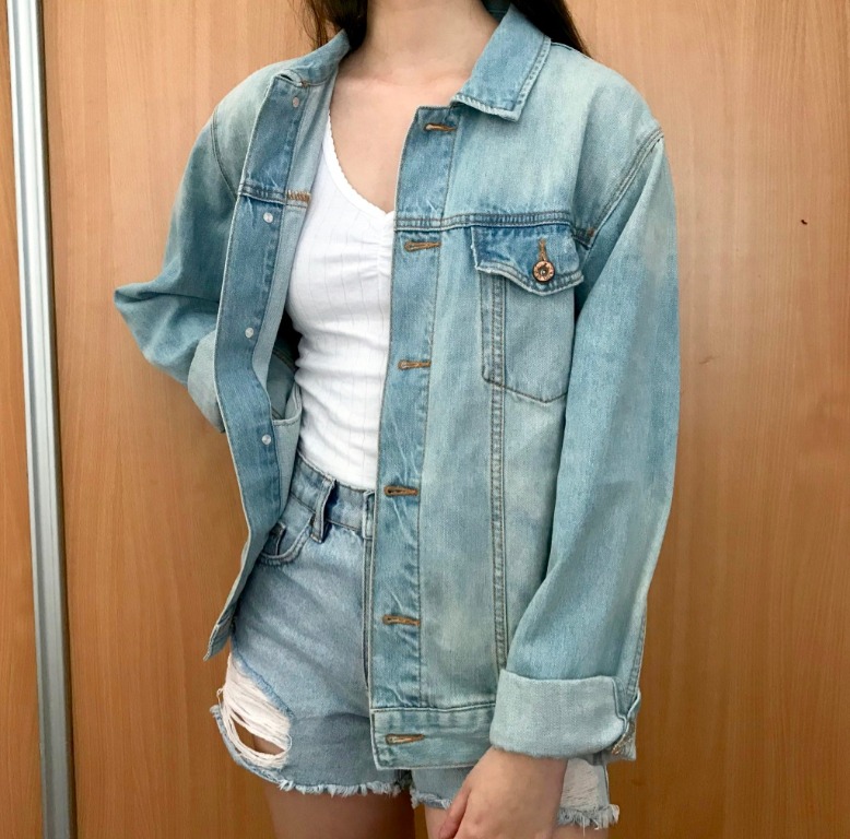 jean jacket with pearls forever 21