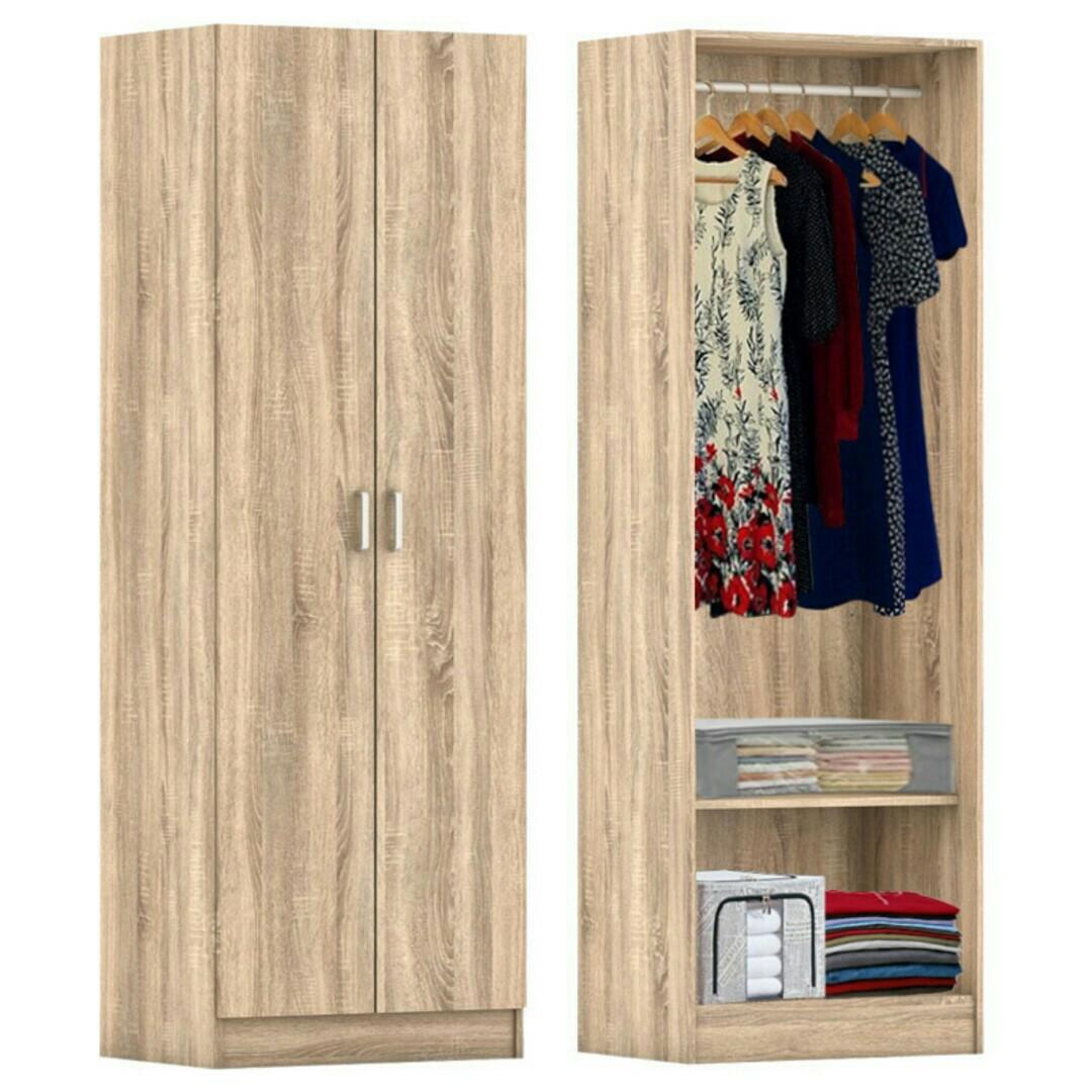 Free Delivery 2 Door Cheap Budget Clothing Wardrobe Furniture Shelves Drawers On Carousell