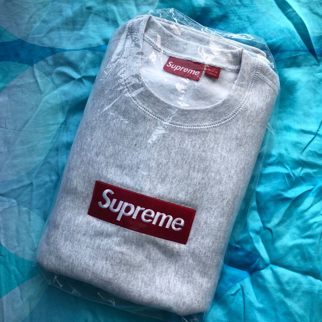Supreme ash deals grey crewneck