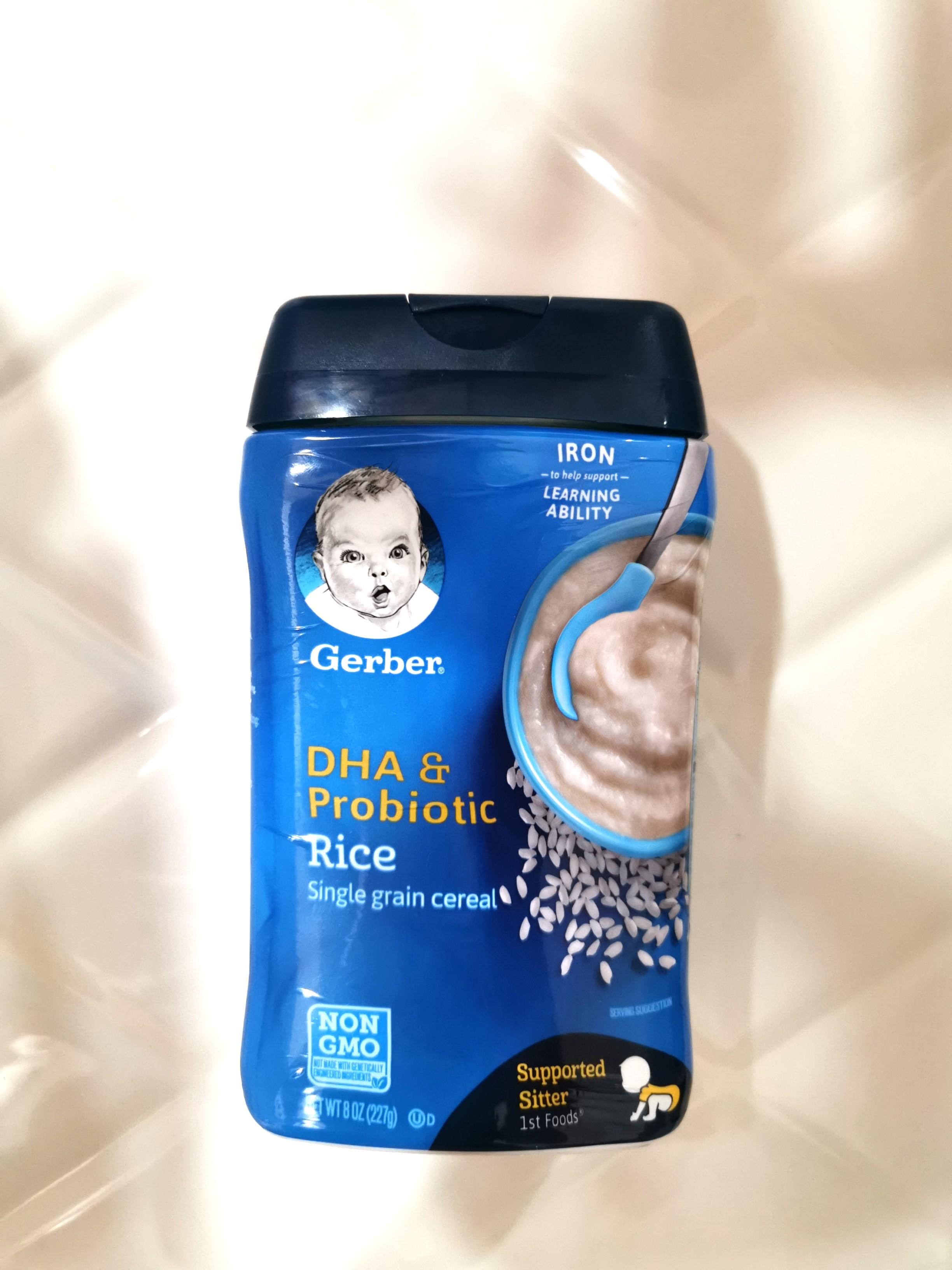 Gerber rice cereal dha best sale