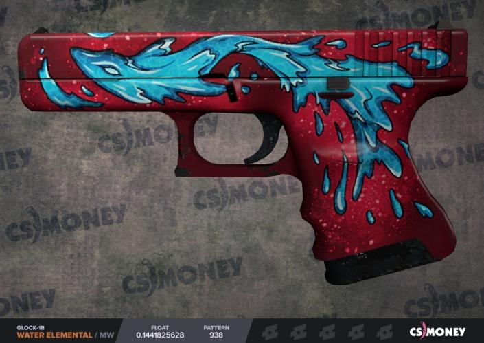 Glock 18 Water Elemental MW CSGO, Toys & Games, Video Gaming, In-Game ...
