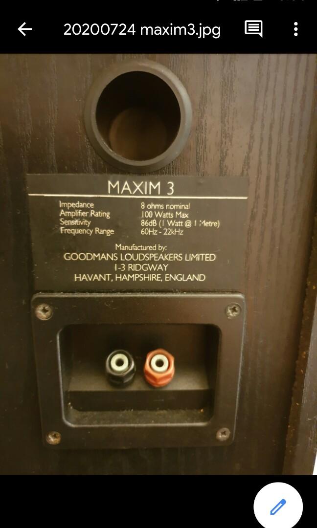 Goodmans Maxim 3 Bookshelf Speakers, Audio, Soundbars, Speakers