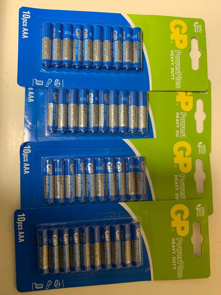 GP Powerplus heavy duty AAA batteries, Mobile Phones & Gadgets, Mobile
