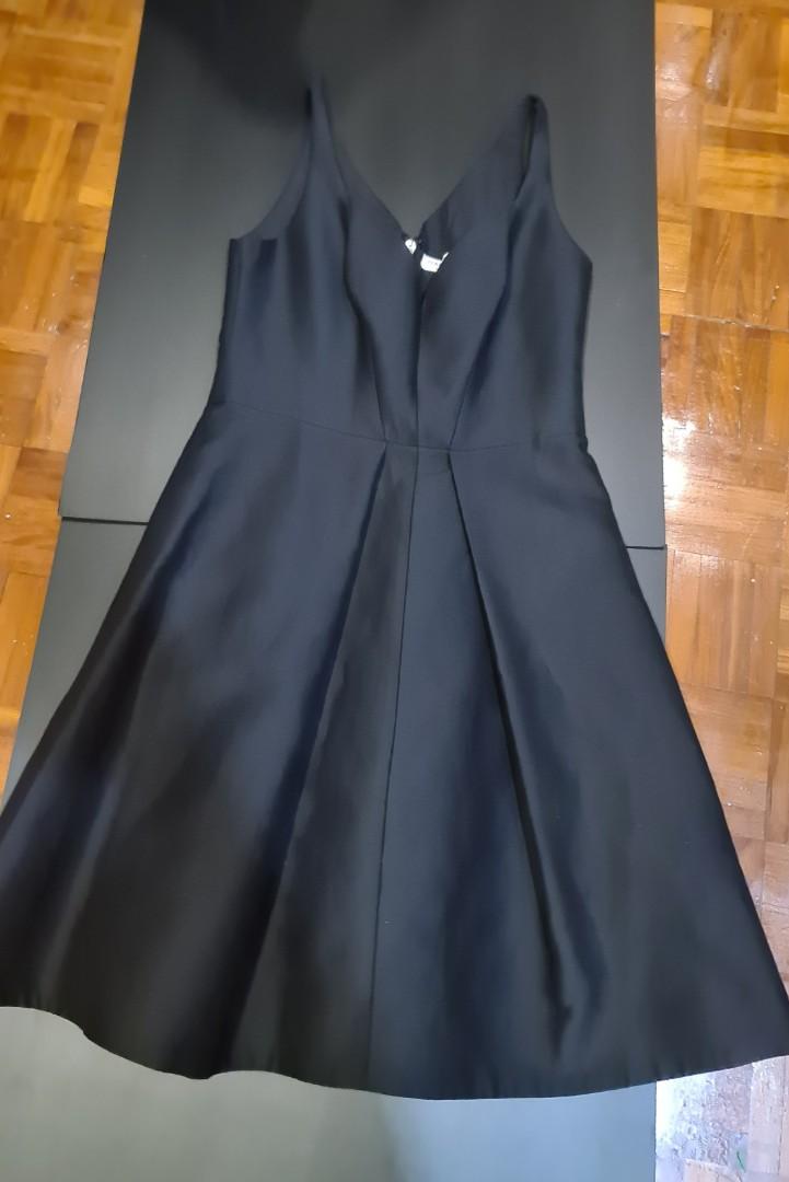 halston heritage black gown