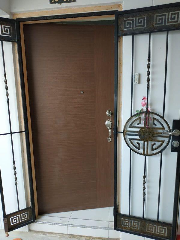 HPL laminate solid core HDB room Door62863075412611111