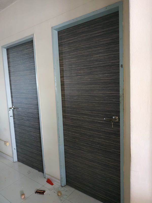HPL laminate solid core HDB room Door, Home Services, Renovations on