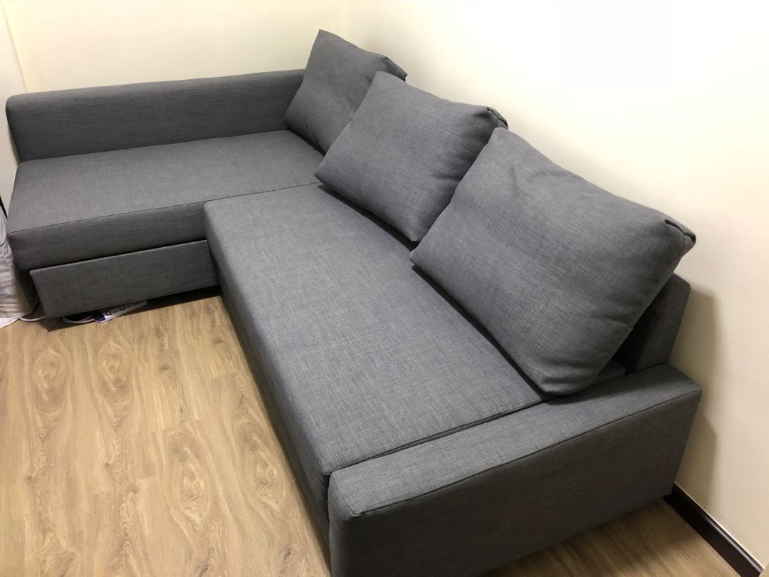 IKEA L shape sofa bed (Friheten), Furniture & Home Living, Furniture