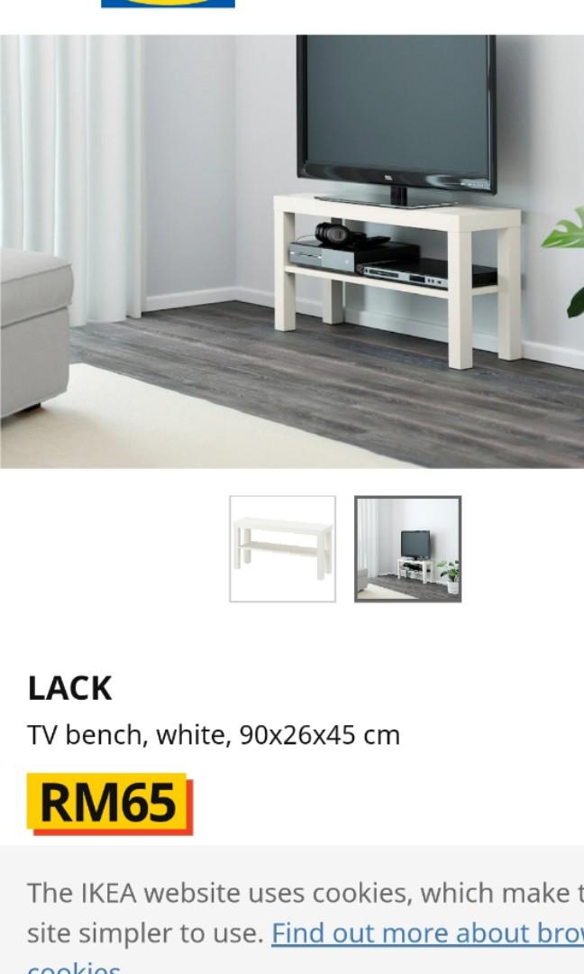 Ikea Lack Tv Console Bench White Furniture Tables Chairs On Carousell