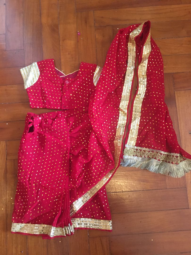 Ready made saree for kids clearance