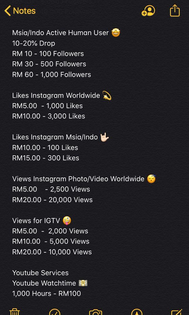 Instagram Youtube Twitter Facebook Followers Likes Subscribers Views Murah Video Gaming Others On Carousell - how to get 24 000 roblox followers in 7 days follower bot youtube