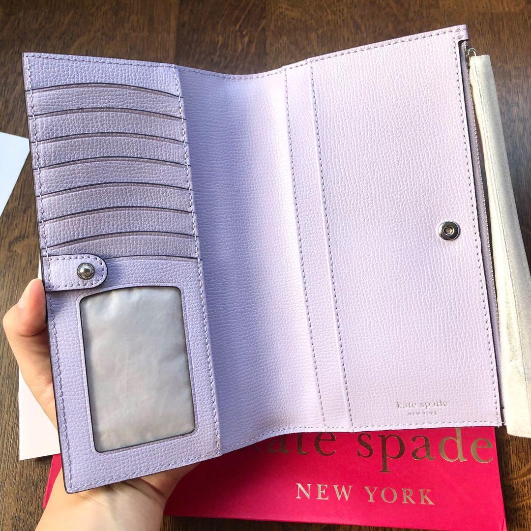 INSTOCK Kate Spade Sylvia Perforated Wristlet Continental Clutch