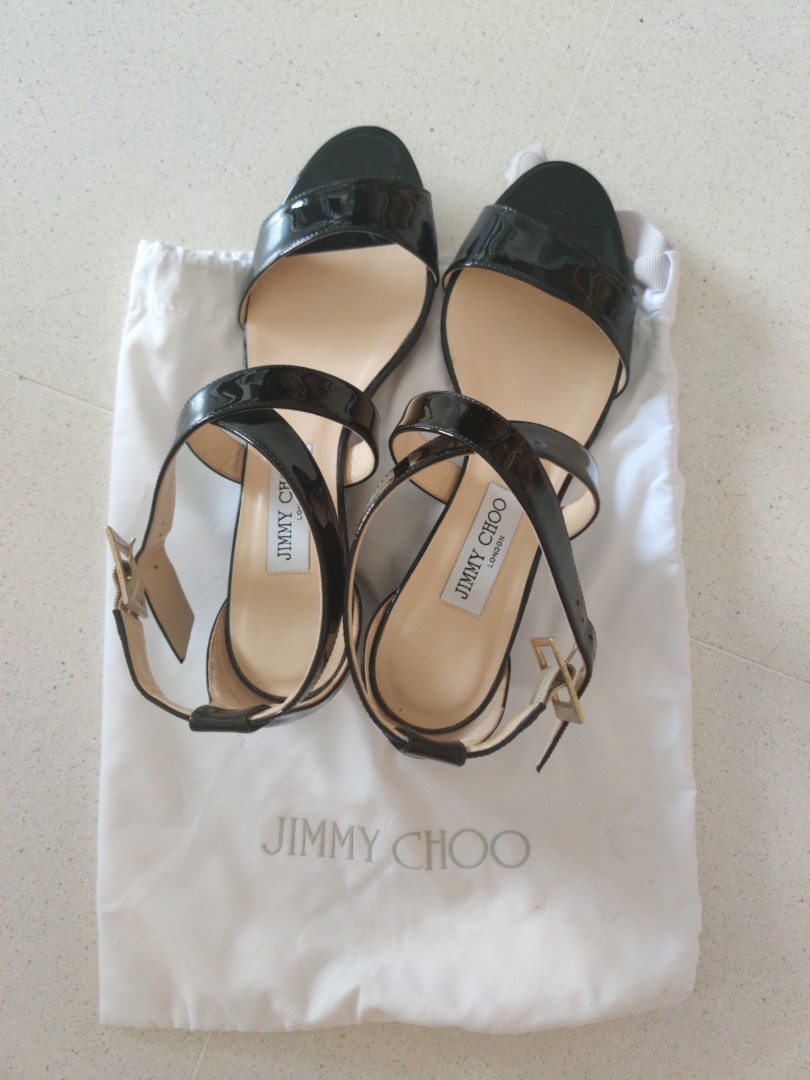 black patent wedge heels