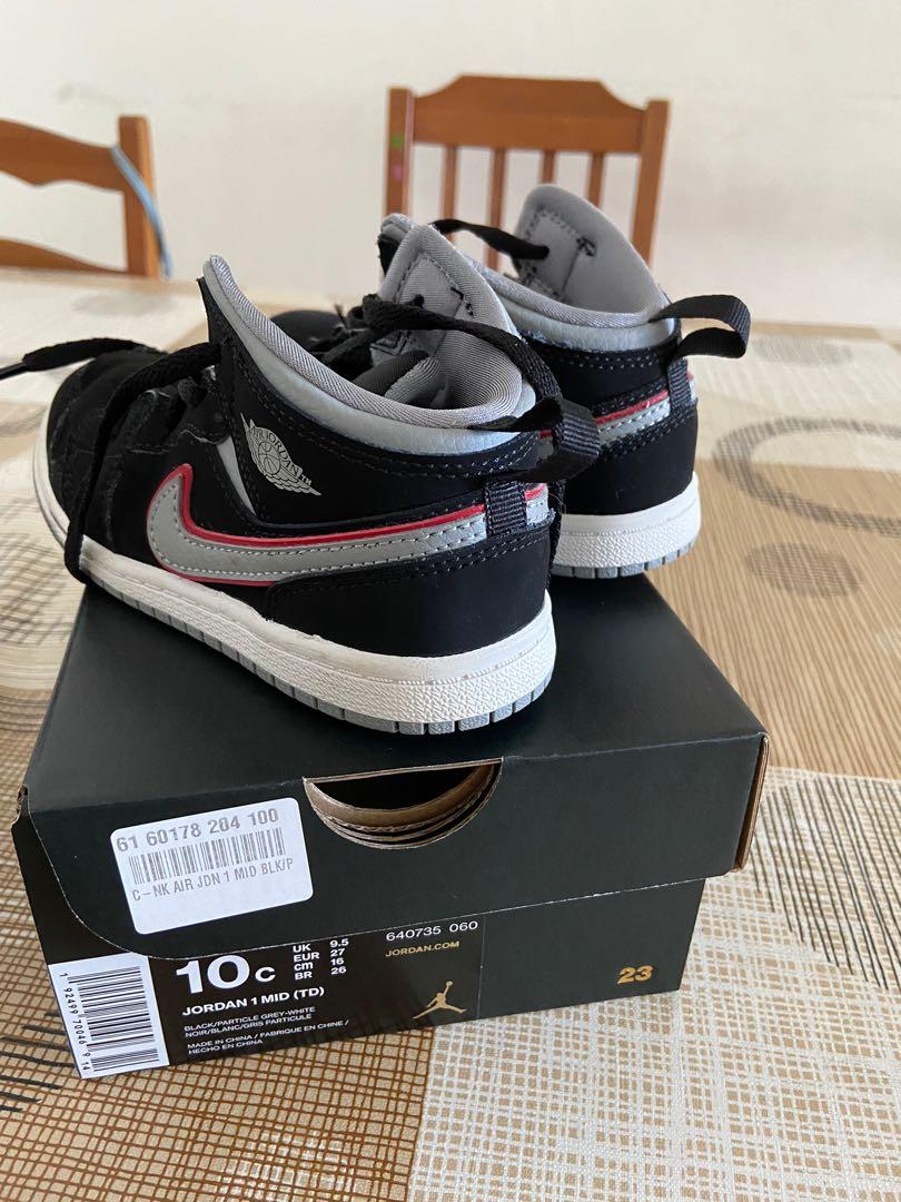 Jordan kids Shoes Jordan 1 MID (TD), Babies \u0026 Kids, Babies \u0026 Kids Fashion  on Carousell