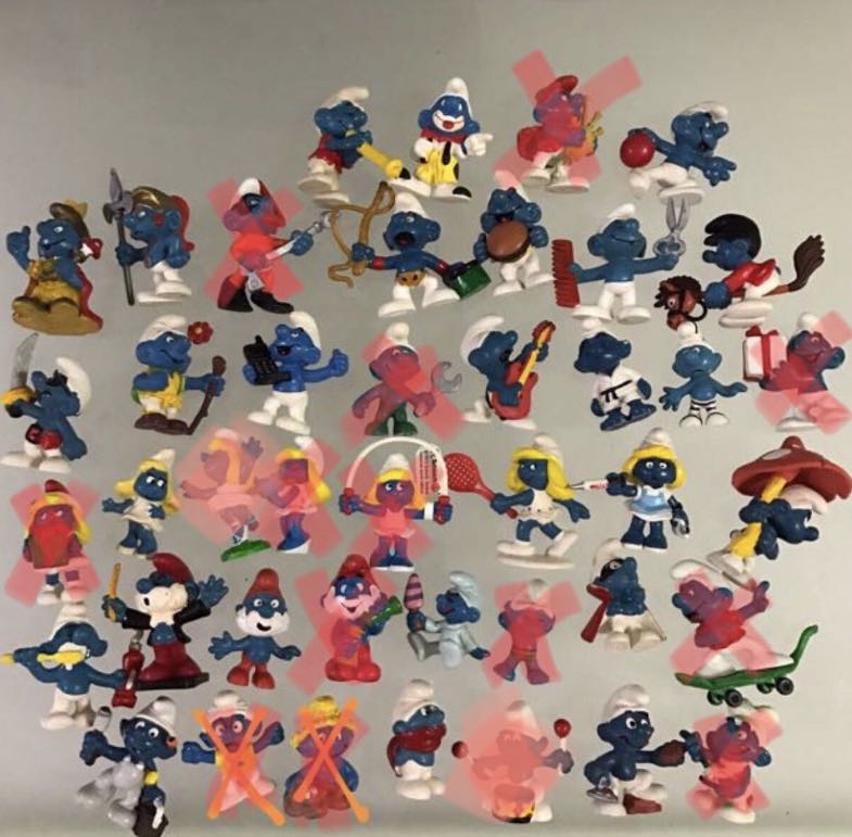 Lot of 27 Smurfs Peyo Figurines Figure Great Collection Collectibles  Classic Vintage Toy Movie Rare