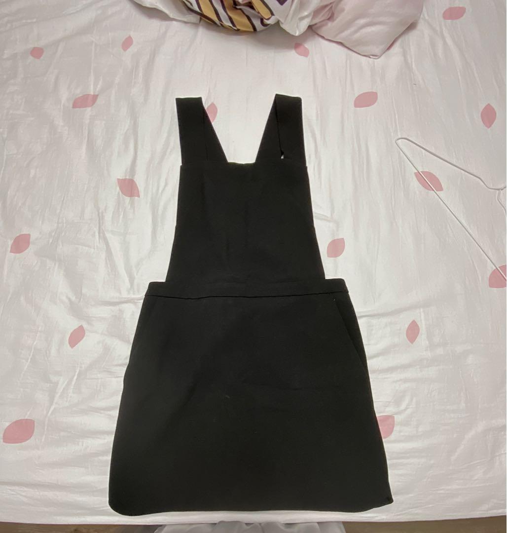 maje pinafore dress