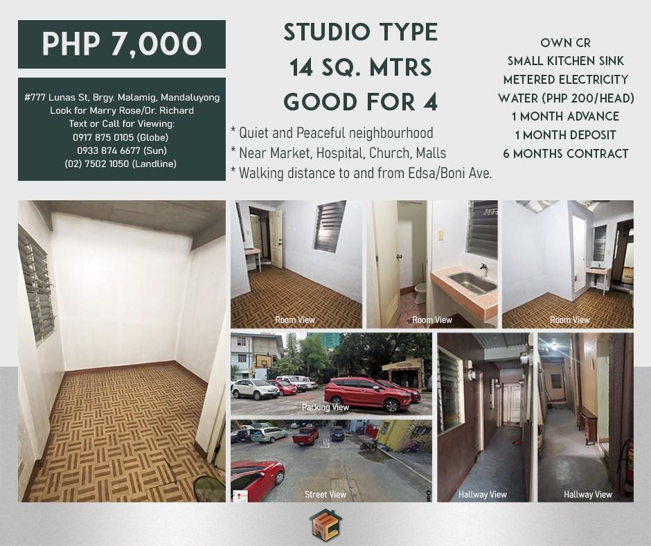 Mandaluyong Studio Room For Rent Property Rentals Room Rentals On Carousell